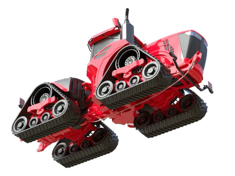 Trattore agricolo cingolato Modello 3D