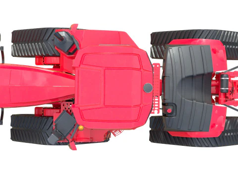 Trattore agricolo cingolato Modello 3D