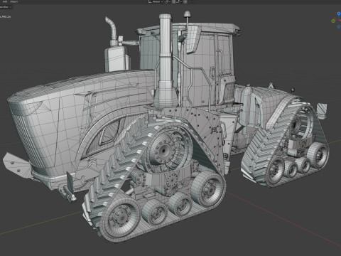Raupenschlepper f&uuml;r die Landwirtschaft 3D Modell