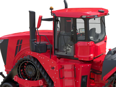 Tracked Agricultural Tractor 3D Model