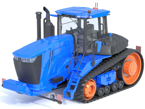 Trator rastreado Modelo 3D