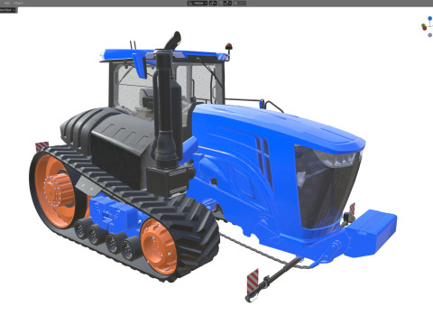 Tractor de orugas Modelo 3D