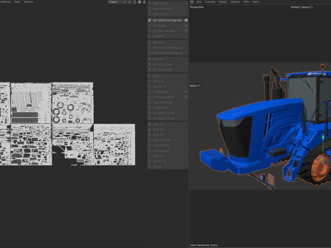 Tractor de orugas Modelo 3D
