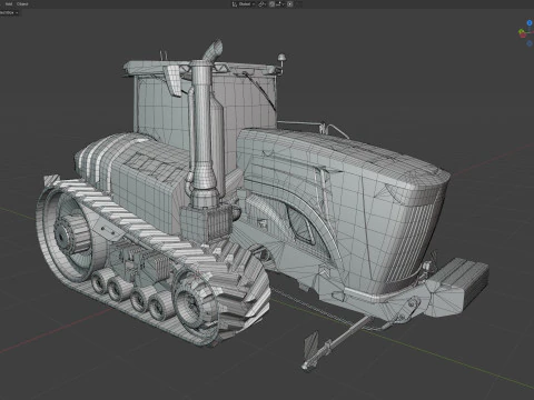 ट्रैक किया गया ट्रैक्टर 3D मॉडल