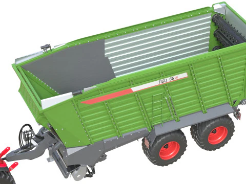 Trattore e rimorchio Fendt Modello 3D