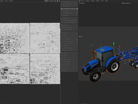 Tractor Mounted Star Wheel Cultivator 3D Model