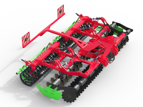 Gezogene Scheibenegge 3D Modell