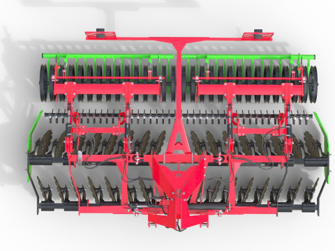 Gezogene Scheibenegge 3D Modell