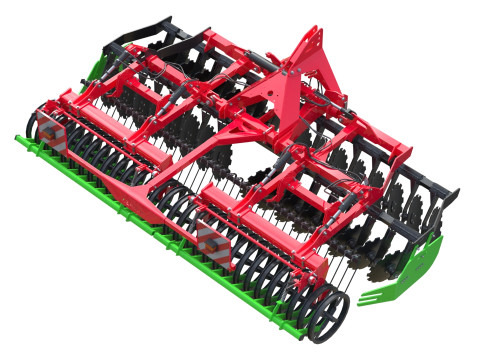 Gezogene Scheibenegge 3D Modell