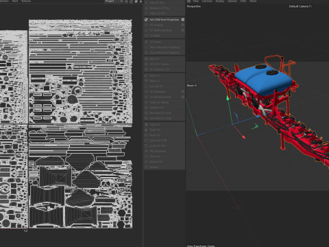 トレーラーシードドリル 3Dモデル