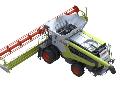 Claas Lexion Wheeled with CombineHarvester 3D Model