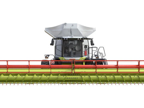 Claas Lexion Wheeled with CombineHarvester 3D Model