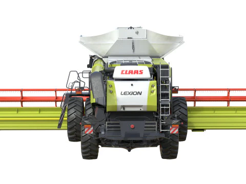 Claas Lexion Wheeled with CombineHarvester 3D Model
