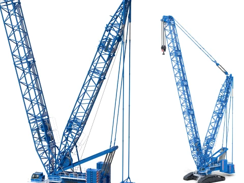 Blauwe Liebherr LR11000 3D Model