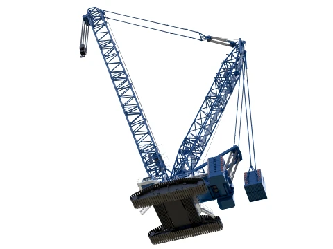 Blue Liebherr LR11000 3D Model