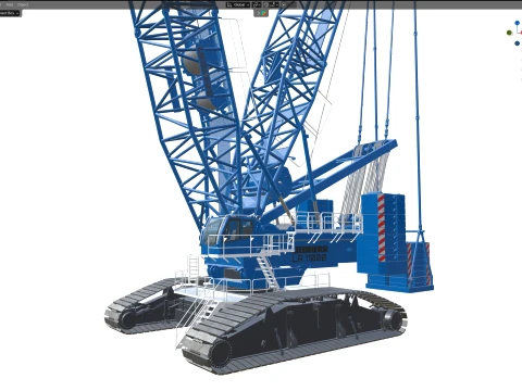 Blue Liebherr LR11000 3D Model