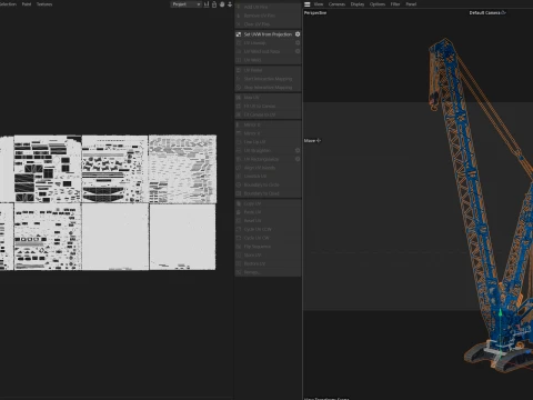Blue Liebherr LR11000 3D Model
