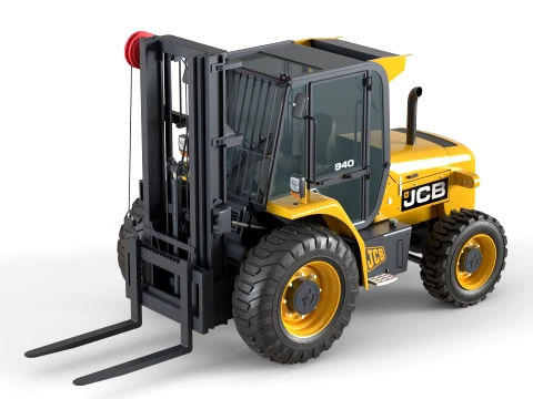 JCB Rough Terrain Forklift 940 3D Model