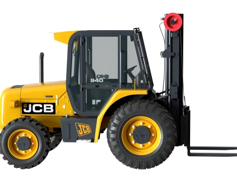 JCB Rough Terrain Forklift 940 3D Model