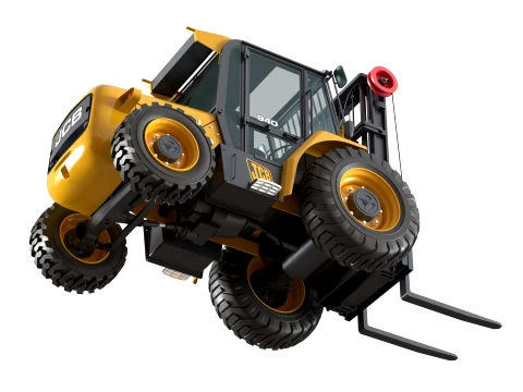 JCB Rough Terrain Forklift 940 3D Model