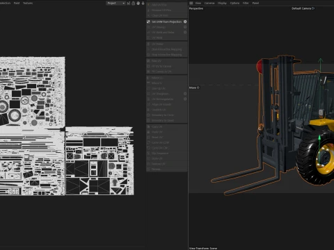 JCB Rough Terrain Forklift 940 3D Model