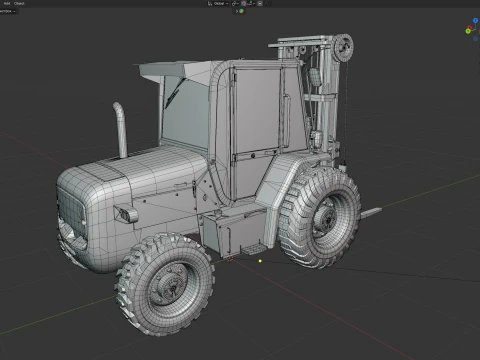 JCB Rough Terrain Forklift 940 3D Model