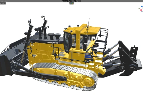 Komatsu D375A 3D Model