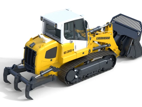Liebherr Crawler Loader LR 636 3D Model