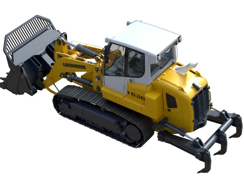 Liebherr Crawler Loader LR 636 3D Model