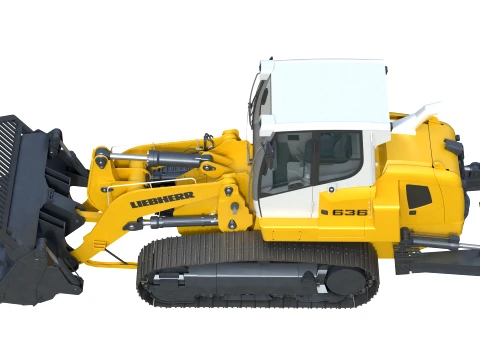 Liebherr Crawler Loader LR 636 3D Model