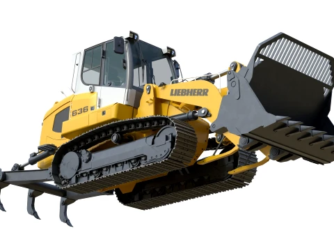 Liebherr Crawler Loader LR 636 3D Model