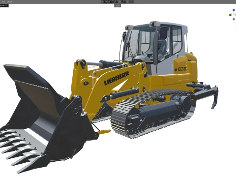 Liebherr Crawler Loader LR 636 3D Model