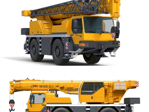 Liebherr LTM Mobiele Kraan 1030 3D Model