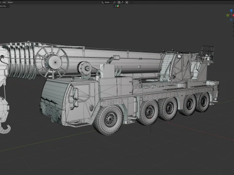 Liebherr LTM Mobile Crane 1150 51 3D Model