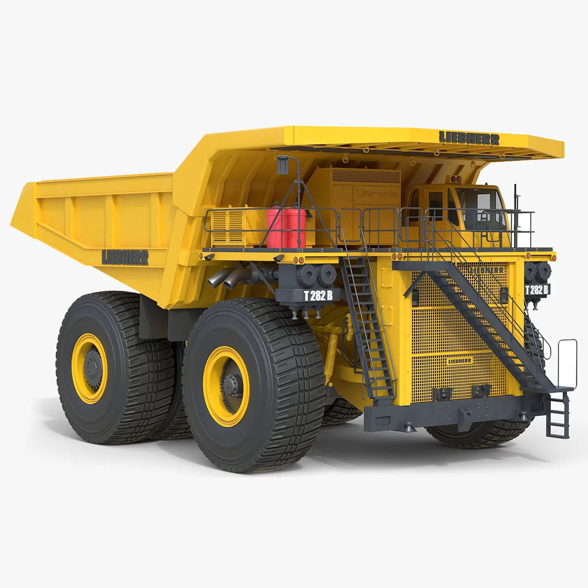 Liebherr Mining Truck T282 Yellow 3D Model .c4d .max .obj .3ds .fbx .stl .blend 