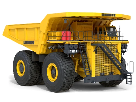 Liebherr Mijnbouwwagen T282 Geel 3D Model