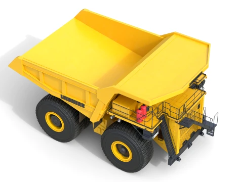 Liebherr Mining Truck T282 Yellow 3D Model