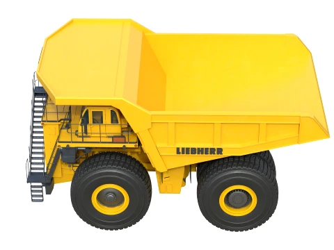 Liebherr Mining Truck T282 Yellow 3D Model