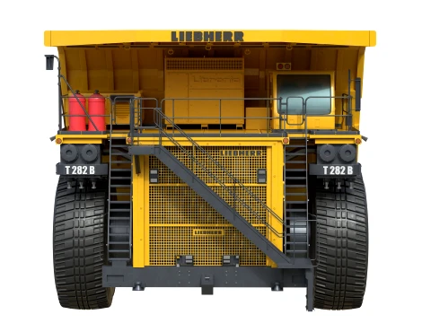 Liebherr Mining Truck T282 Yellow 3D Model