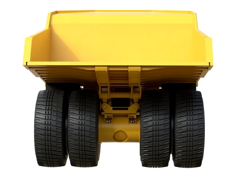 Liebherr Mining Truck T282 Yellow 3D Model