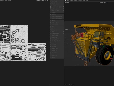 Liebherr Mining Truck T282 Yellow 3D Model