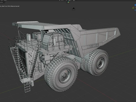 Liebherr Mining Truck T282 Yellow 3D Model