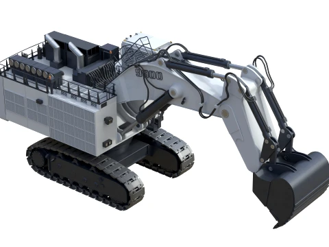 Liebherr R9800 G6 Mining Excavator 3D Model