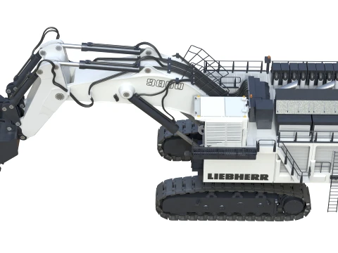 Liebherr R9800 G6 Mining Excavator 3D Model