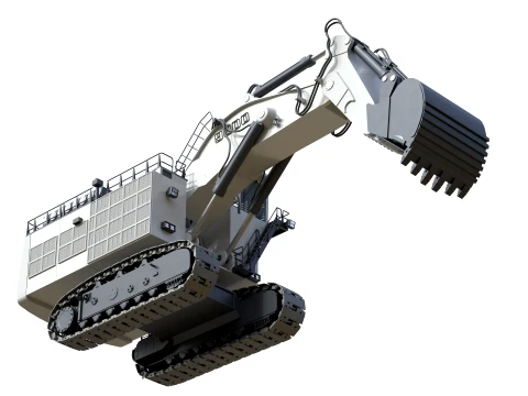 Liebherr R9800 G6 Mining Excavator 3D Model