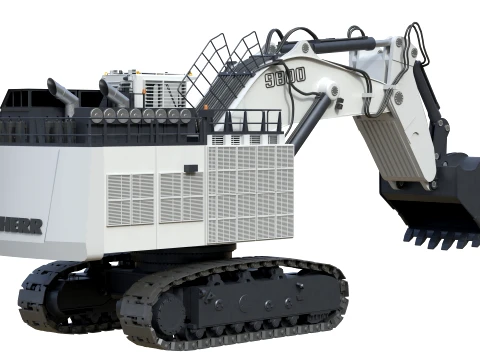 Liebherr R9800 G6 Mining Excavator 3D Model
