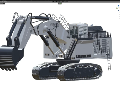 Liebherr R9800 G6 Mining Excavator 3D Model