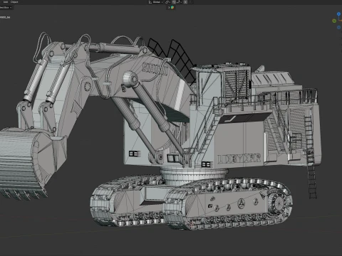 Liebherr R9800 G6 Mining Excavator 3D Model