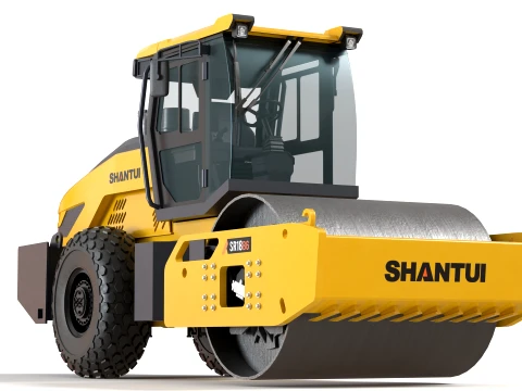 Shantui 단일 드럼 압축기 SR18B6 3D 모델
