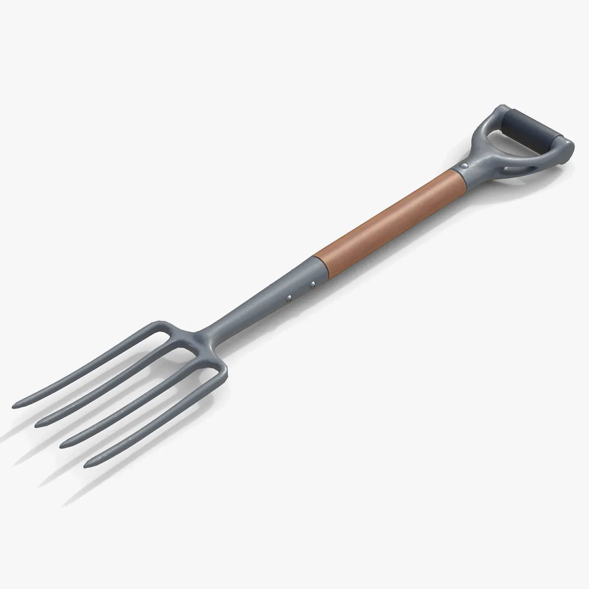 Border Garden Fork Tool 3D Model .c4d .max .obj .3ds .fbx .stl .blend 